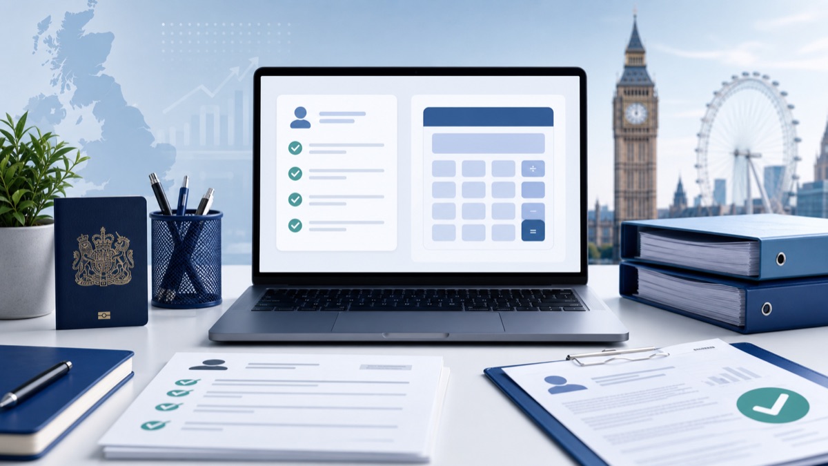 UK Skilled Worker visa salary calculator and sponsor eligibility checklist