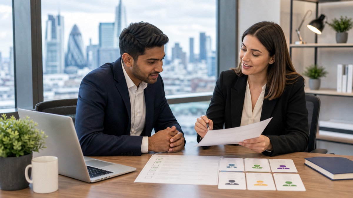Software engineer reviewing UK visa sponsorship job options and sponsor company checks